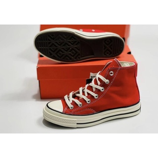 สินค้าขายดี!! (รองเท้าผ้าใบหุ้มข้อสีแดงสด) Converse  FirstString 1970s Repro​ Hi-Top