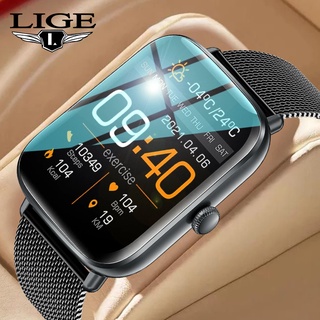 ภาพหน้าปกสินค้าLIGE กีฬาสมาร์ทนาฬิกา Full Touch IP67 กันน้ำฟิตเนส Tracker กีฬานาฬิกาความดันโลหิต SmartWatch สุภาพสตรีสำหรับ Xiaomi HuaWei ที่เกี่ยวข้อง