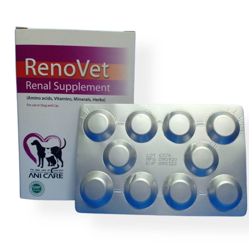 renovet-renal-supplement-อาหารเสริม-บำรุงไต-100-เม็ด-อาหารเสริมสุนัข-อาหารเสริมแมว-โรคไต-แมวโรคไต-สุนัขโรคไต-1-unit