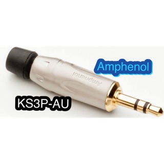 สั่งปุ๊บ ส่งปั๊บ🚀 Amphenol KS3P-AU ปลั๊กไมค์สเตอริโอ 3.5 mm. TRS 3.5mm  K-Series Stereo Chrome Finish Gold Plate Contact
