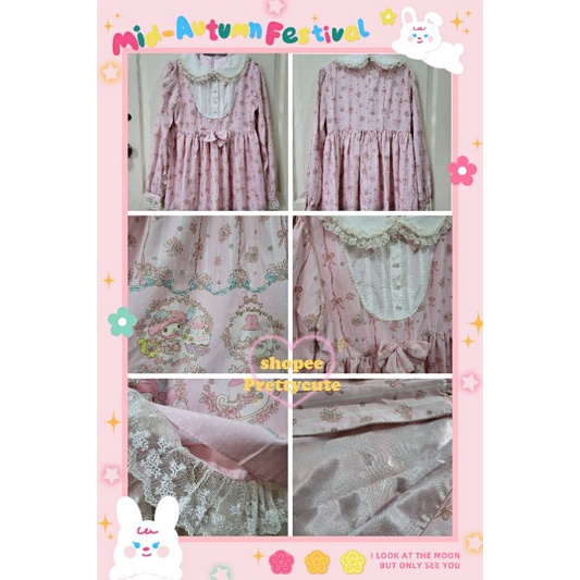 sanrio-แท้-mymelody-สภาพดีมาก-freesize-ซักเก็บ