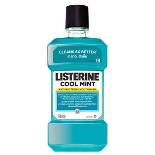 LISTERINE COOL MINT สีฟ้า 250ML น้ำยาบ้วนปาก จัดการแบคทีเรีย 99.9%