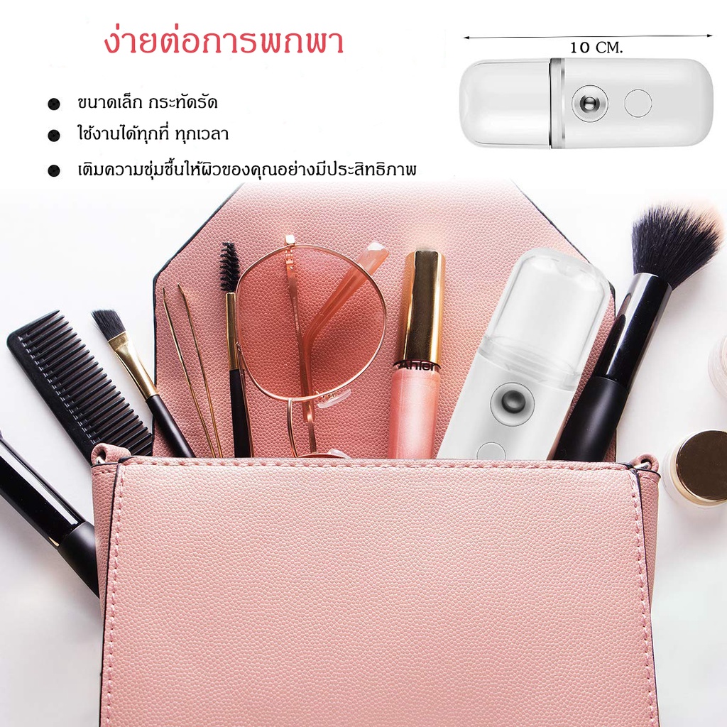 ภาพหน้าปกสินค้าNano Mist Srayer เครื่องพ่นไอน้ำนาโนแบบพกพา รุ่น W-718B จากร้าน lc.shopping บน Shopee