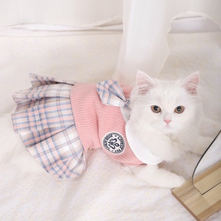 สินค้า 【พร้อมส่ง】Pet Princess Dress JK Dress Pet Cat Cozy Spring Dress Teddy Corgi Bichon Schnauzer Skirt