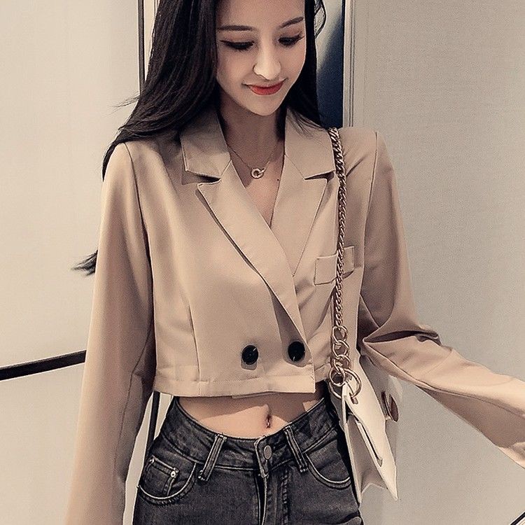ภาพหน้าปกสินค้าเสื้อแจ็คเก็ตสั้นคนดังสุทธิผู้หญิง 2020 ฤดูใบไม้ผลิและฤดูใบไม้ร่วงใหม่นักเรียนเกาหลีแฟชั่นชุดเล็กคาร์ดิแกนสั