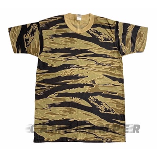 เสื้อยืด เสือทหาร เสื้อคอกลม เสื้อลายพราง ไทเกอร์T-Shirt Tiger Camo  Crafted With Pride In Amerrica  สินค้ามีพร้อมส่ง