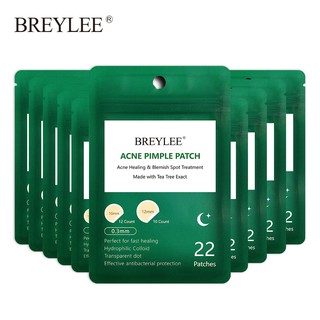 BREYLEE แผ่นสติ๊กเกอร์สําหรับกําจัดสิวรักษาสิว 10 ชิ้น