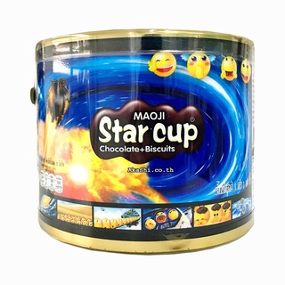 Maoji Star Cup Chocolate+Biscuits 600 กรัม 100 ชิ้น