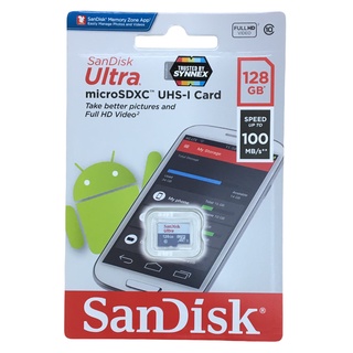 ภาพขนาดย่อของภาพหน้าปกสินค้าSanDisk 128GB MicroSDXC UHS-I Card Ultra Class10 Speed 100MB/s** เมมโมรี่การ์ดแท้ จากร้าน vstarcam_shop บน Shopee