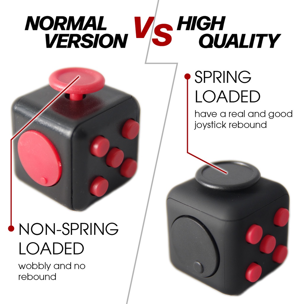 พรีเมี่ยมคุณภาพสูง Magic Fidget Cube ของเล่นบรรเทาความเครียด | Shopee ...
