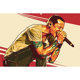 โปสเตอร์ Linkin Park เชสเตอร์ Chester Bennington โปสเตอร์ รูปภาพ ตกแต่งผนัง Poster Music โปสเตอร์วินเทจ โปสเตอร์วงดนตรี