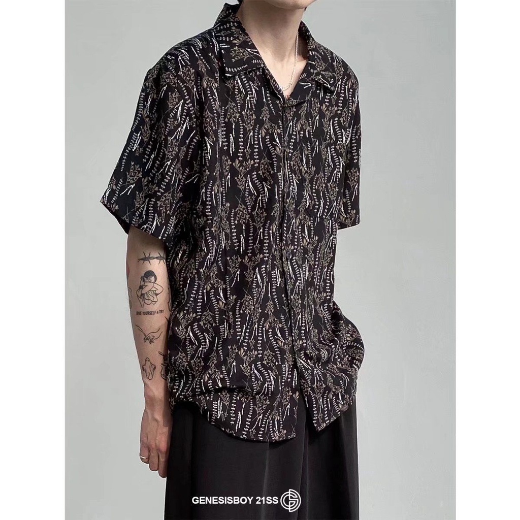 เสื้อฮาวาย-สำหรับผู้ชาย-ผ้าไหมอิตาลีนำเข้า-เกรดพรีเมี่ยม-ผ้าพริ้ว-โคตsนุ่ม-เชิ้ตเกาหลี-hawaii-shirt