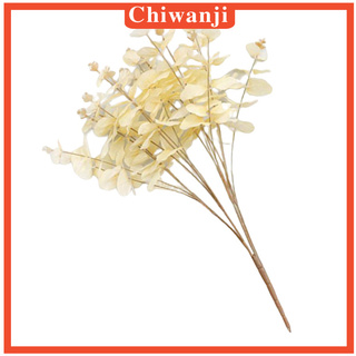 [Chiwanji] ใบไม้ประดิษฐ์สีเขียวสีเหลืองสําหรับตกแต่งงานแต่งงาน 19\