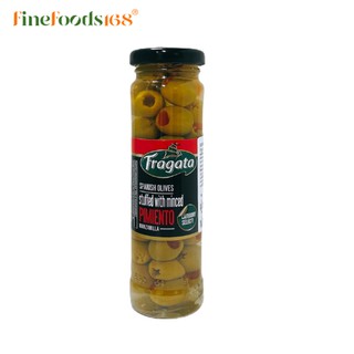 ฟรากาต้า มะกอกเขียวยัดไส้พริก 142 กรัม Fragata Stuffed Manzanila Olives 142g.