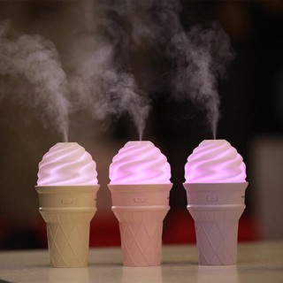 ICECREAM Humidifier เครื่องพ่นควันเพิ่มความชื้นเรืองแสงได้ รูปนกเพนกวิน(เขียว)