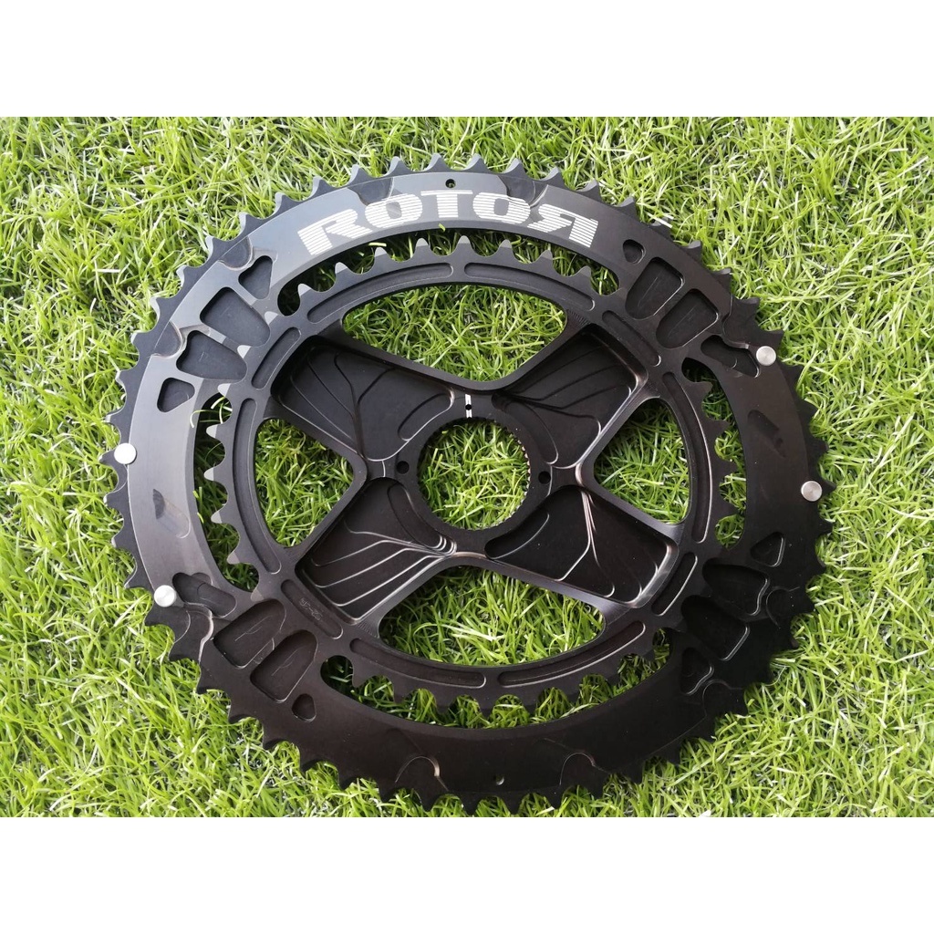 ใบสำหรับจานหน้า-rotor-q-ring-oval-chainrings-52-36t-black