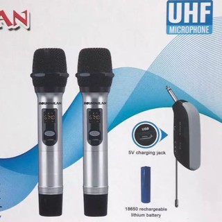 ไมโครโฟน SOUND MILAN ไมค์โครโฟน ไร้สาย ไมค์ลอยคู่ แบบพกพา UHF Wireless Microphone รุ่น M-621ส่งฟรี มีเก็บเงินปลายทาง