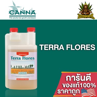 CANNA - Terra Flores ปุ๋ยหลักทำดอก มีองค์ประกอบทางโภชนาการทั้งหมดที่พืชต้องการ ขนาดแบ่ง 50/100/250ML ปุ๋ยUSAของแท้100%