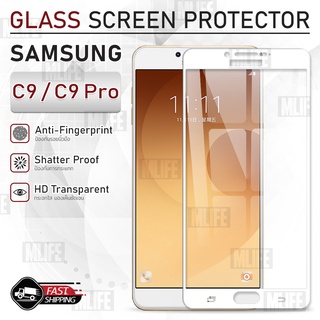 MLIFE - กระจก 2.5D เต็มจอ  Samsung Galaxy C9 / C9 Pro ฟิล์มกระจก ฟิล์มกระจกนิรภัย ฟิล์มกันรอย กระจก เคส Tempered Glass