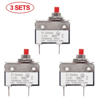 3pcs Kuoyuh 91 series 2A Miniature Circuit breaker Overload protector switch