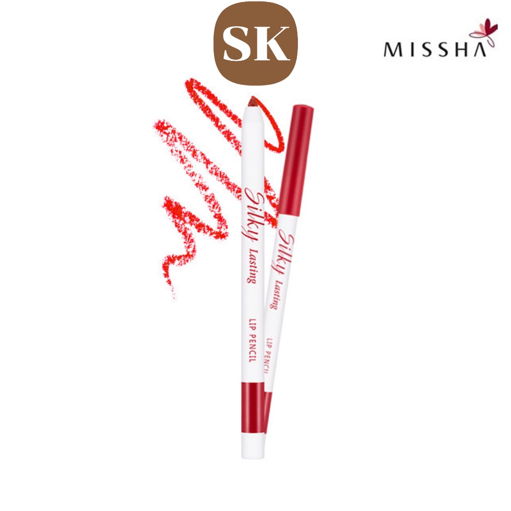 ภาพหน้าปกสินค้า(ของแท้/ฉลากไทย) Missha Silky Lasting Lip Pencil ขนาด 0.25g / มิสชา จูบไม่หลุด ลิปดินสอ ลิปสติกเนื้อนิ่ม