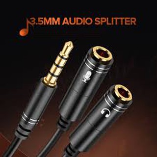 สายแยกหูฟังกับไมค์ High Quality 3.5mm Jack Headphone+Mic audio spliter