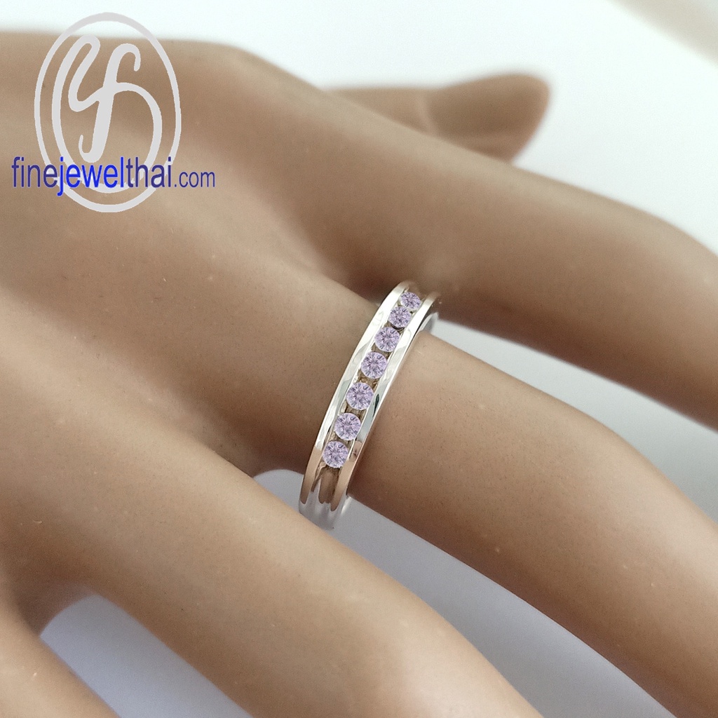 finejewelthai-แหวนอะเมทิสต์-อะเมทิสต์-แหวนพลอย-แหวนเงินแท้-พลอยประจำเดือนเกิด-amethyst-silver-ring-birthstone-r1028amt