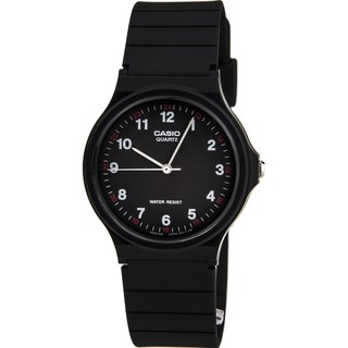 สินค้า Casio Standard นาฬิกาผู้ชาย สีดำ สายเรซิ่น รุ่น MQ-24-1BLDF,MQ-24-1B,MQ-24