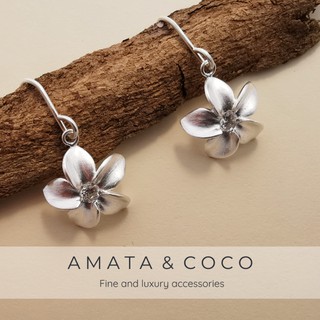 Amata & CoCo ต่างหูเงินแบบห้อย ACKE523 ดอกลีลาวดี