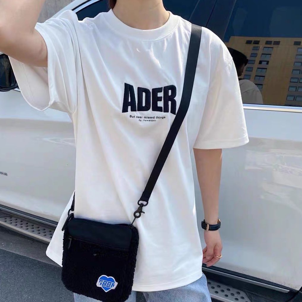 cdg-ader-เสื้อคอกลม-แขนสั้น-ผ้าฝ้าย-พิมพ์ลาย-ทรงหลวม-อินเทรนด์แฟชั่น-ใหม่