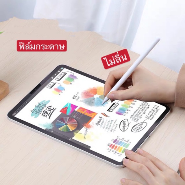 ภาพหน้าปกสินค้าNew  ฟิล์มกระดาษ สำหรับไอแพด mini5,Pro 9.7,10.2 ,Pro 10.5 Air1,Air2,Air3 ฟิล์มใส เขียนลื่น