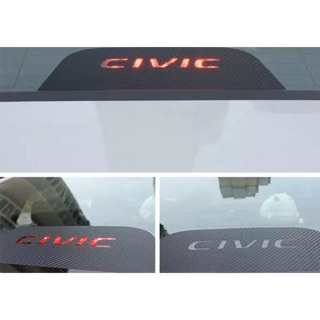สติ๊กเกอร์ sticker Civic ติดไฟเบรคท้ายรถ ลายคาร์บอน carbon