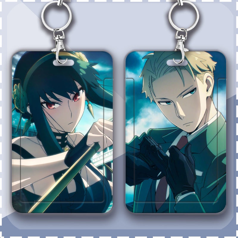 spy-family-พวงกุญแจป้องกัน-ลายการ์ตูนอนิเมะ-anya-สําหรับนักเรียน-บัตรอาหาร-รถบัส-รถไฟใต้ดิน