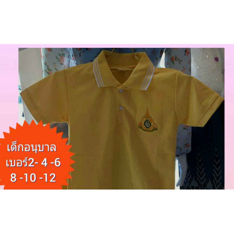 เสื้อโปโล-เหลือง-ชมพู-ฟ้า-ตราสัญญาลักษ์