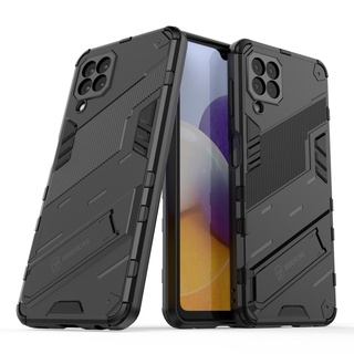 เคส Samsung Galaxy A22 ฮาร์ดเคสกันกระแทกเคสโทรศัพท์ Hybrid Armor Shockproof Hard Case Samsung A22 GalaxyA22 Cover Stand