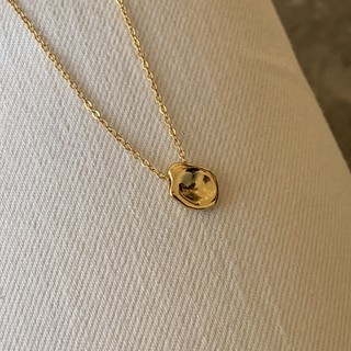 (โค้ด X8SFXJ ลด 20%) A.piece  [stainless steel with 14K gold] สร้อยคอ Plate Necklace (425)