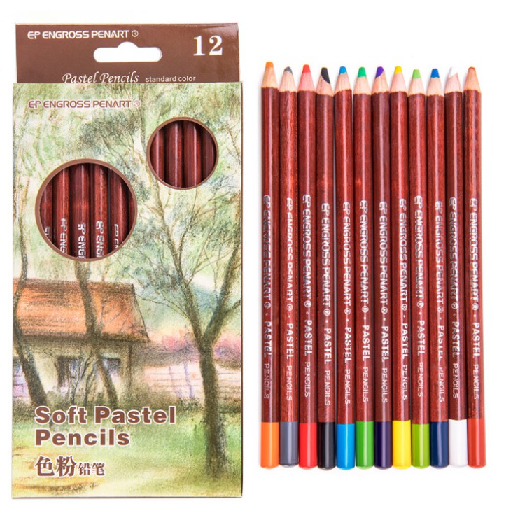 engross-penart-soft-pastel-pencils-สีไม้พาสเทล-ชุด-12สี-มาตรฐาน-โทนอ่อน