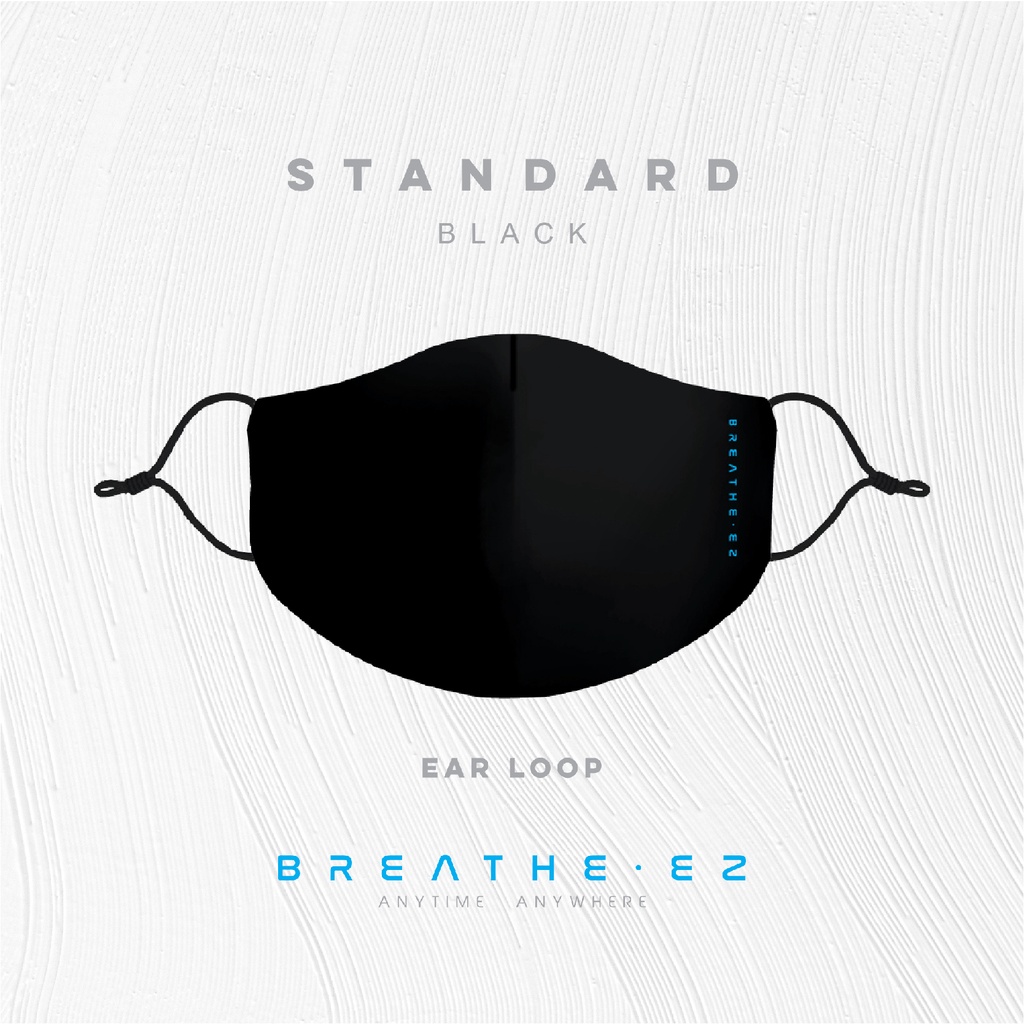 หน้ากากผ้า BREATHE EZ สีดำ Shopee Thailand