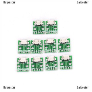 Baipester Pcb 10 Micro Usb To Dip 5 Pin Female อุปกรณ์เชื่อมต่อ