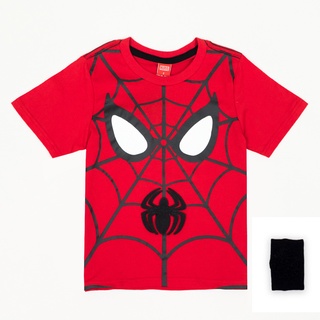 Marvel Boy Spider-Man T-shirt - เสื้อยืดเด็ก สไปเดอร์แมน แถมปลอกแขน สินค้าลิขสิทธ์แท้100% characters studio