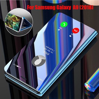 เคสสำ Samsung Galaxy A9 Case Flip PU Leather Phone Casing Samsung A9 2018 คสโทรศัพท์มือถือ Back Cover