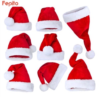 Fepito หมวกคริสต์มาส แบบหนา หรูหรา สําหรับเด็ก และผู้ใหญ่ 2022