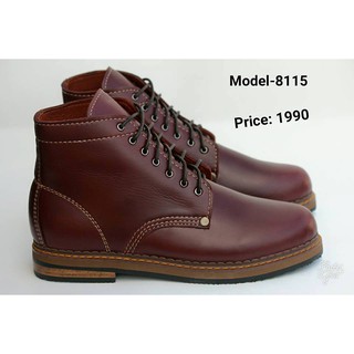 Firststepsince รองเท้าหนังแท้ Model-8115 สีน้ำตาลเข้ม