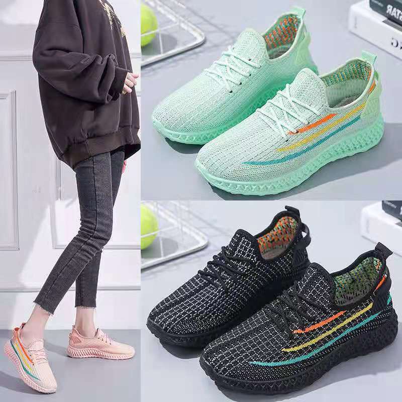 2022-รองเท้าผ้าใบผู้หญิง-รองเท้าแฟชั่นเกาหลี-ระบายอากาศได้ดี-สีสันสดใส
