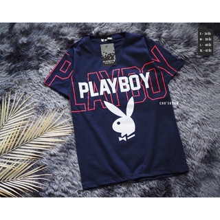 =PLAYBOY= เสื้อเพลบอย ผ้าคอตตอน100% ผ้านิ่ม ใส่สบาย งานเกรดพรีเมี่ยม สกรีนแน่นๆ S M L XL