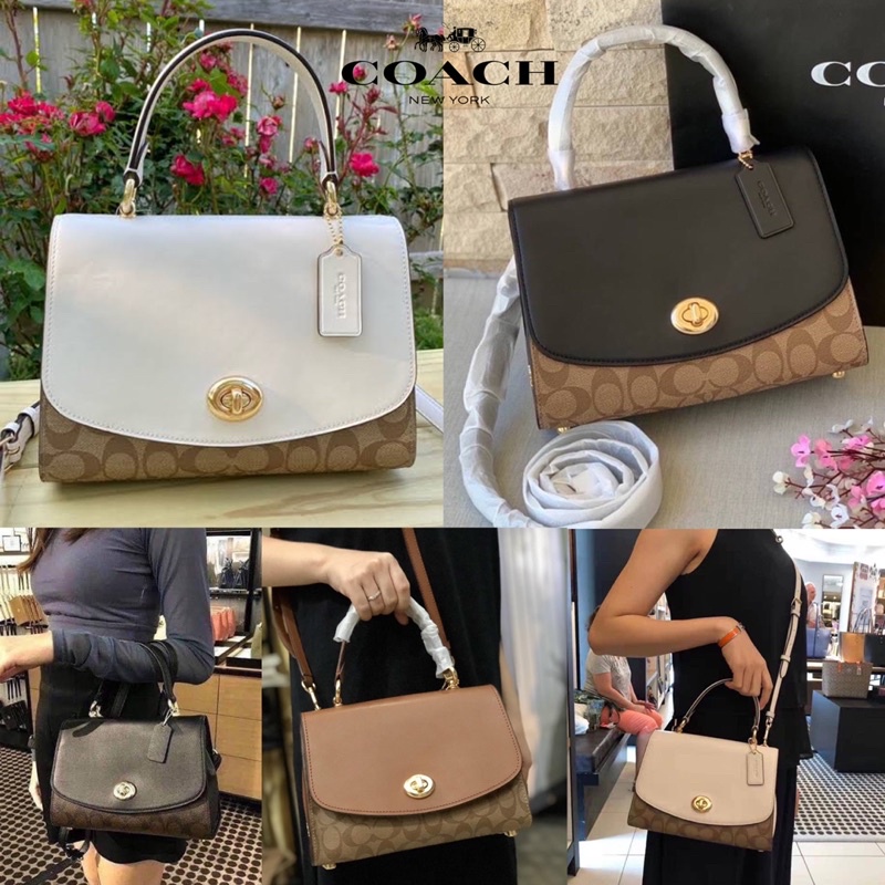 COACH TILLY TOP HANDLE SATCHEL WITH SIGNATURE CANVAS (COACH F76620