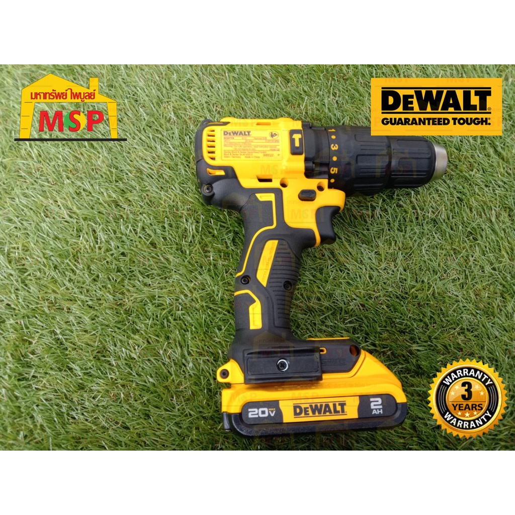 Dewalt ดีวอลท์ สว่านกระแทกไร้สาย 18V DCD778D2 แบต2ah*2+แท่นชาร์จ BL #NT ...