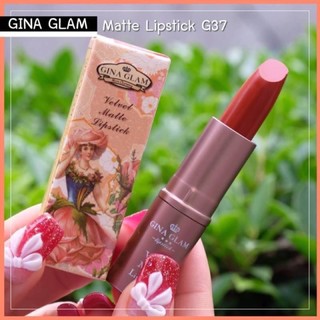 ภาพหน้าปกสินค้าGina Glam Velvet Matte Lipstick ลิปสติกเนื้อแมท G37 ที่เกี่ยวข้อง