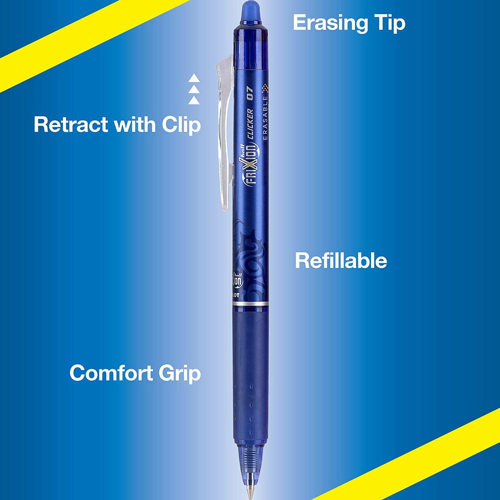 ปากกาลบได้นำเข้าจากอเมริกา-pilot-frixion-clicker-erasable-refillable-amp-retractable-3-gel-ink-pens-great-for-rocketbook