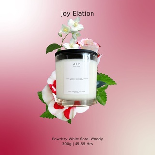 เทียนหอม Soy Wax (ไขถั่วเหลือง) กลิ่น Joy Elation 300g / 10.14 oz (แบบไม่มีฝาปิด) Double wicks candle (no candle lid)